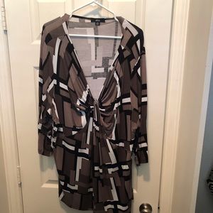 Women’s low V-neck blouse